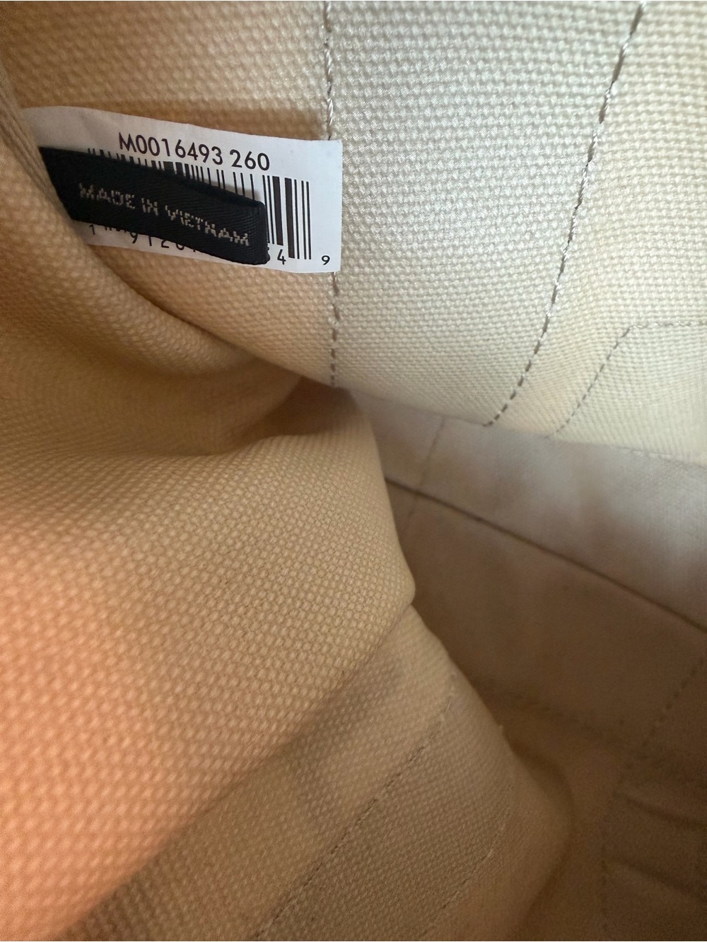 Marc Jacobs Canvas Tote Bag in Beige with White Logo - Picture 8 of 12